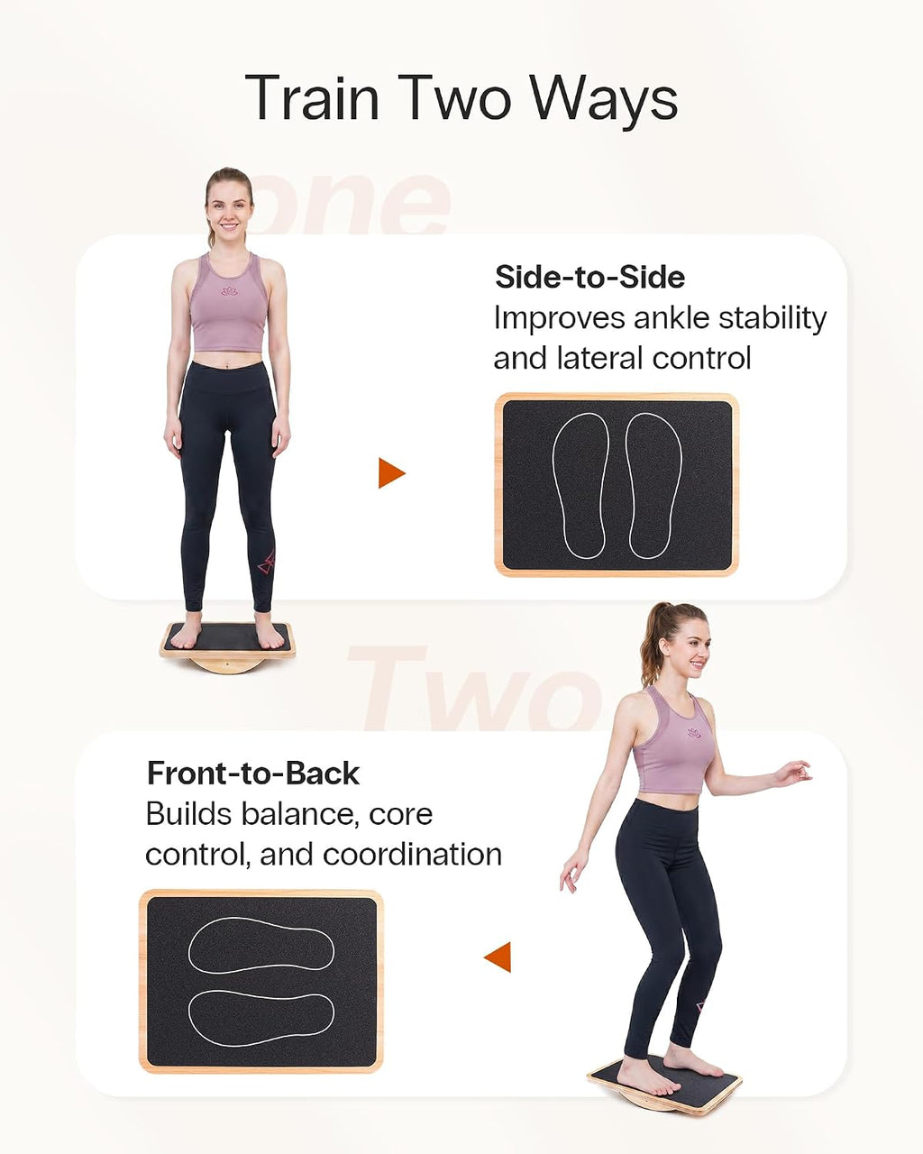 Wooden Balance Board, Basic Rocker or Advanced 360° Wobble | Beginner-to-Advanced Options, Non-Slip Surface, Ankle Rehab, Physical Therapy, Core Stability and Balance Training - view 4