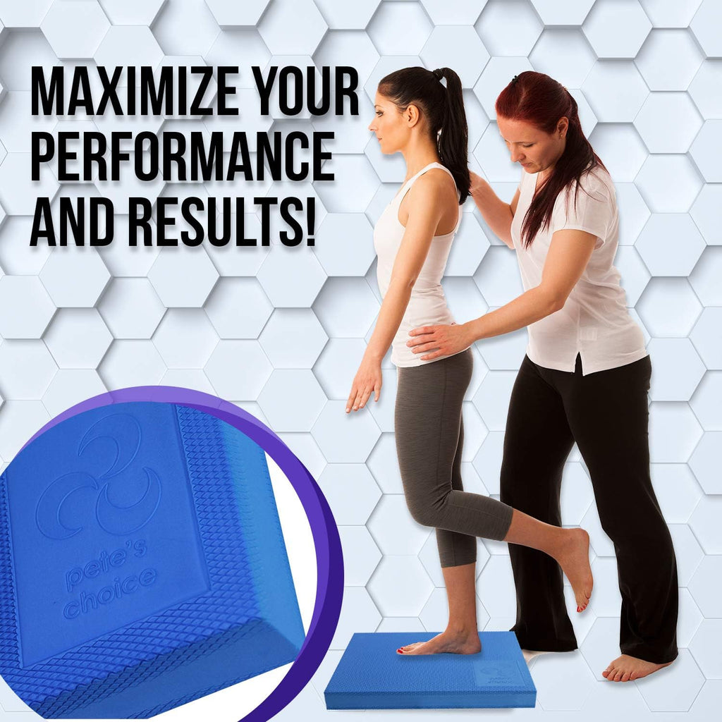 XL foam balance pad - extra large balance pad for physical therapy | rehab & ankle recovery, lower back/knee pain - X large wobble board cushion. FREE strap & BONUS eBook - view 6
