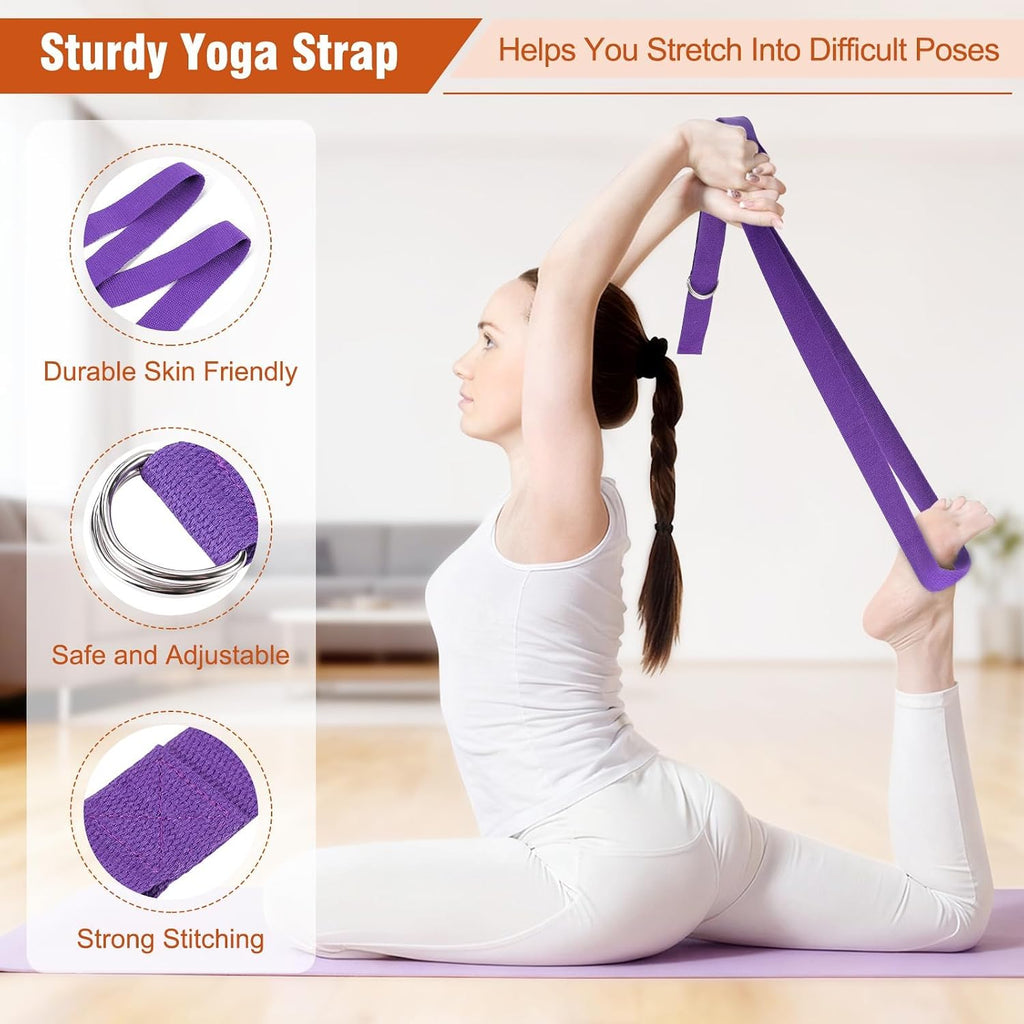 Pilates kit equipment, pilates ring and ball for women home workout | pilates set with 14'' magic circle, wrist weights, resistance bands, yoga strap, socks, bag, essentials accessories kit - view 4