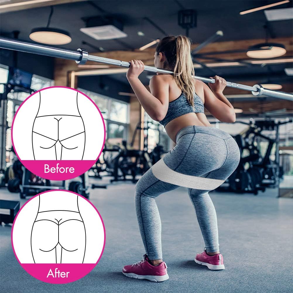 Resistance bands, fabric workout bands for women & men, cloth booty resistance loop bands, thick squat bands for butt/legs/thigh/hip/glute exercising - view 3