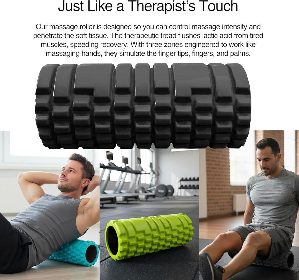 5-in-1 Massage Set, Complete Mobility Kit for Workout Recovery | Deep Tissue Roller for Legs, Spikey Foot Ball, Hamstring Stretch Strap, Quad Roller Stick, Carry Bag - view 2