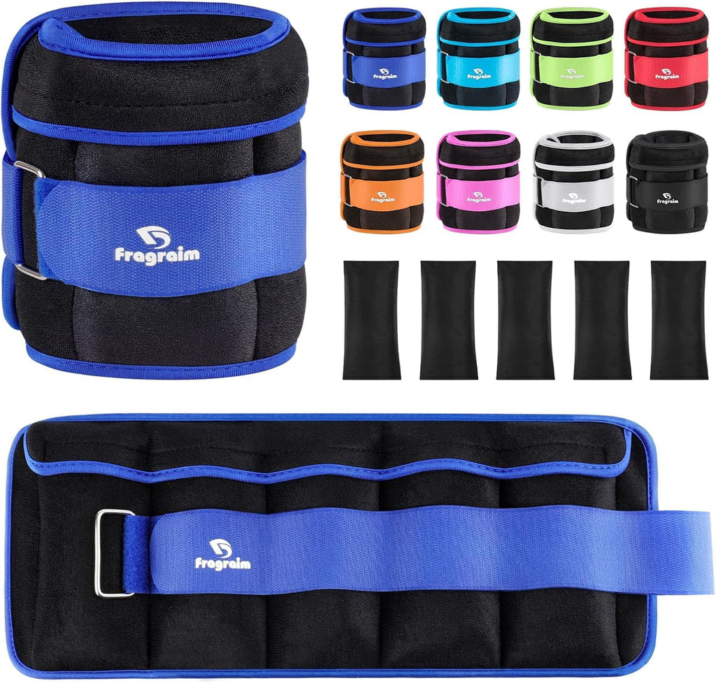 Adjustable ankle weights 1-3/4/5/6/8/10/12/15/20 lbs pair with removable weight for jogging, gymnastics, aerobics, physical therapy