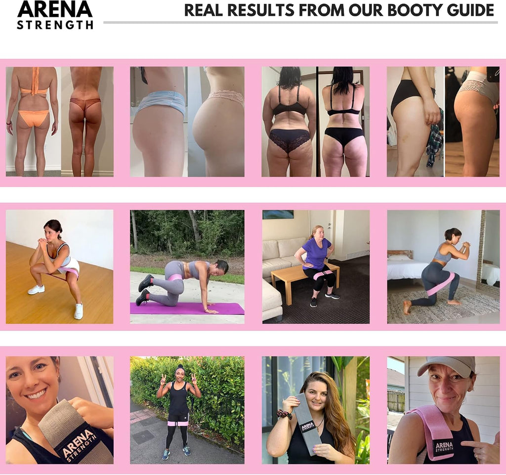 Fabric Booty Bands - Fabric Exercise Bands for Legs and Butt | Fabric Resistance Bands | Hip Resistance Bands with Workout Guide and Carry Case - view 6