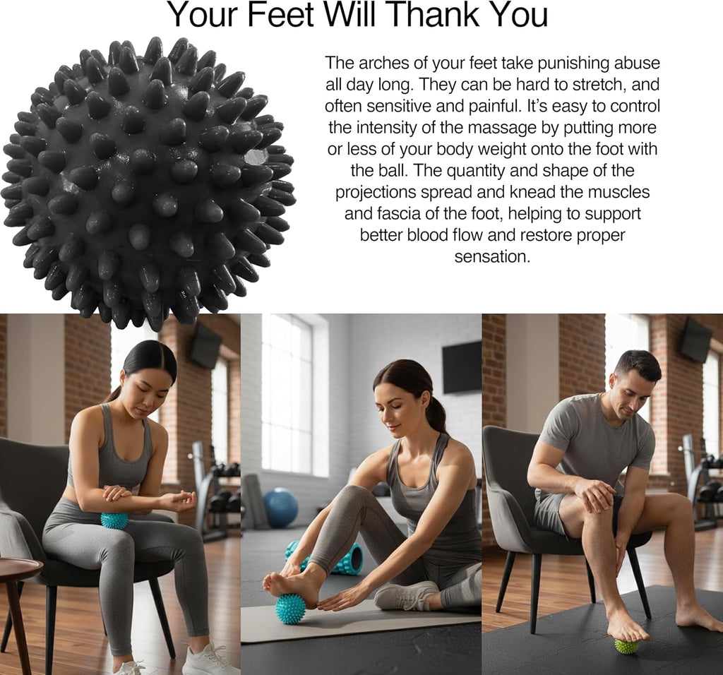 5-in-1 Massage Set, Complete Mobility Kit for Workout Recovery | Deep Tissue Roller for Legs, Spikey Foot Ball, Hamstring Stretch Strap, Quad Roller Stick, Carry Bag - view 4
