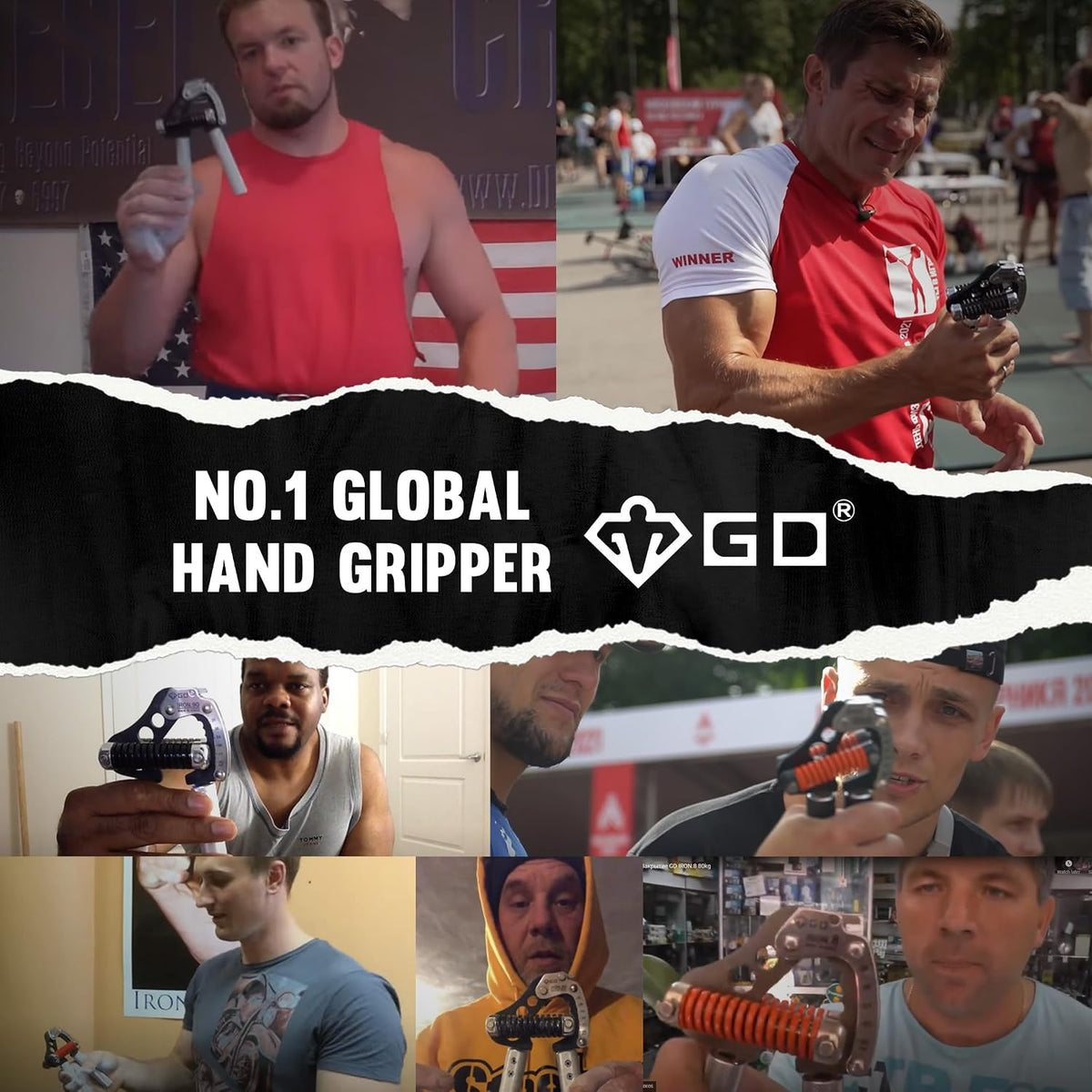 IRON GRIP Grip Strength Trainer Hand Gripper Forearm Strengthener Metal | Silent durable adjustable hand strengthening device, Hand exerciser squeezers, arm wrestling training equipment, grip trainer - view 2