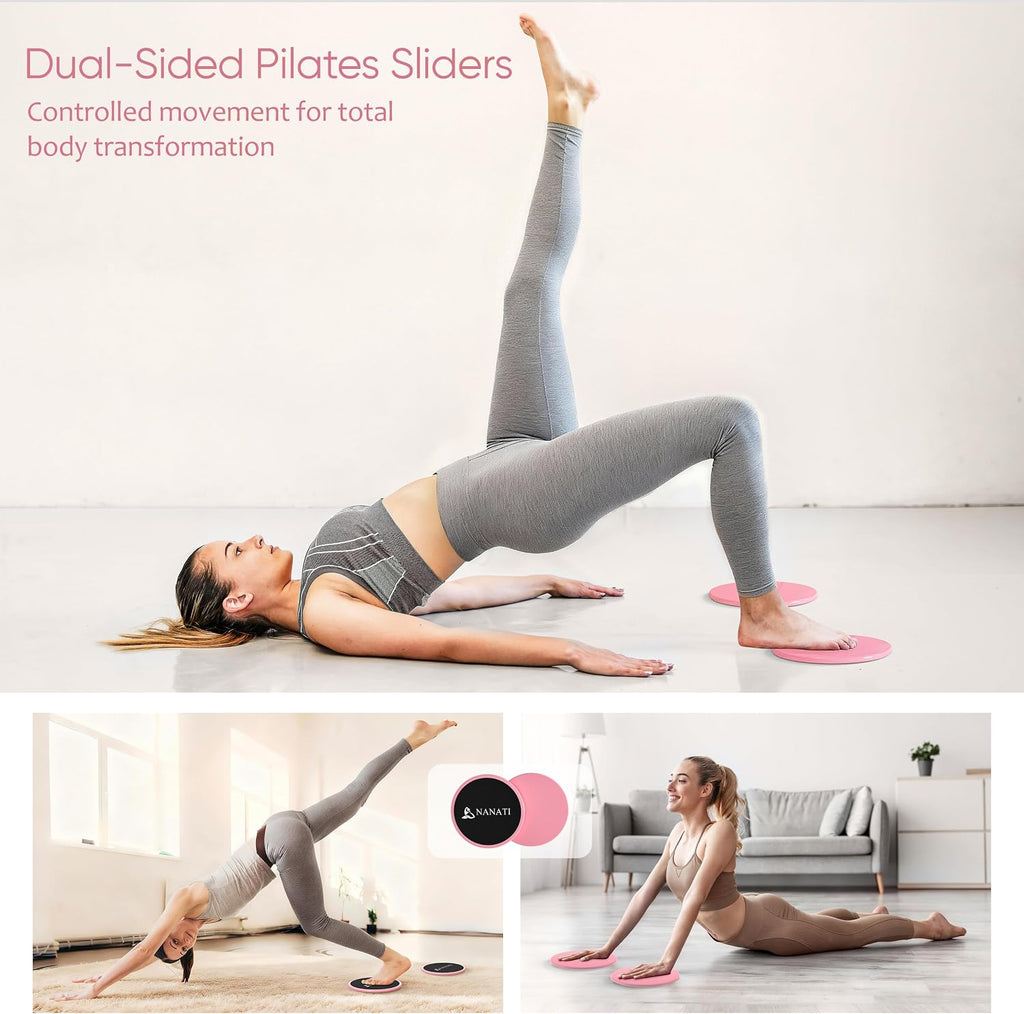 Pilates Kit, Home Pilates Workout Kit for Women, Pilates Equipment with 14.5" Pilates Ring and Ball, Resistance Bands, Ankle Weights, Sliders & Grip Socks for Home Workouts - view 8