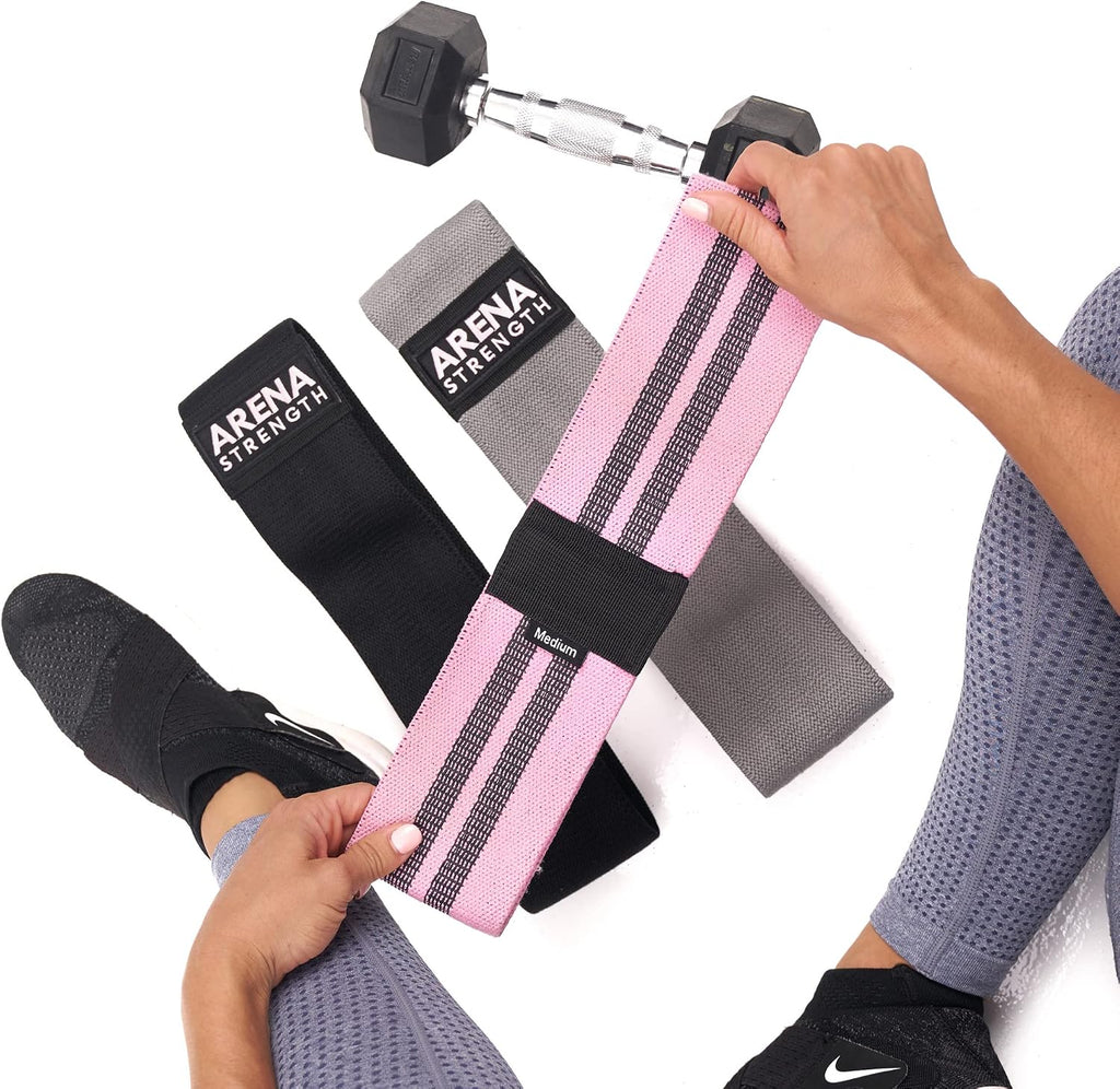 Fabric Booty Bands - Fabric Exercise Bands for Legs and Butt | Fabric Resistance Bands | Hip Resistance Bands with Workout Guide and Carry Case - view 7