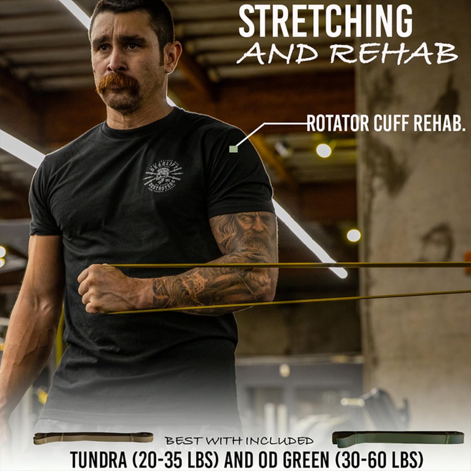 Pull up assistance bands for working out - resistance bands set for men, exercise, workout, fitness, strength, weightlifting, training, powerlifting, stretch, crossfit WOD - view 4