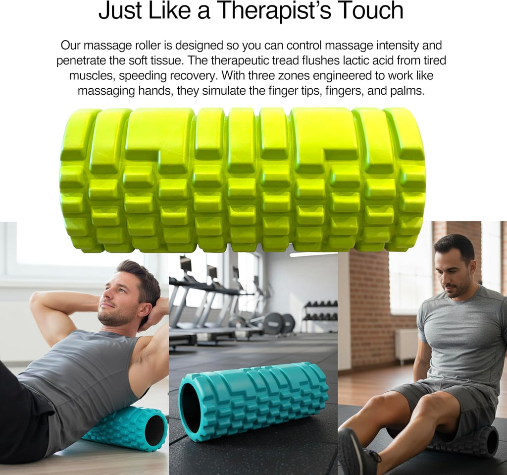 5-in-1 Massage Set, Complete Mobility Kit for Workout Recovery | Deep Tissue Roller for Legs, Spikey Foot Ball, Hamstring Stretch Strap, Quad Roller Stick, Carry Bag - view 2