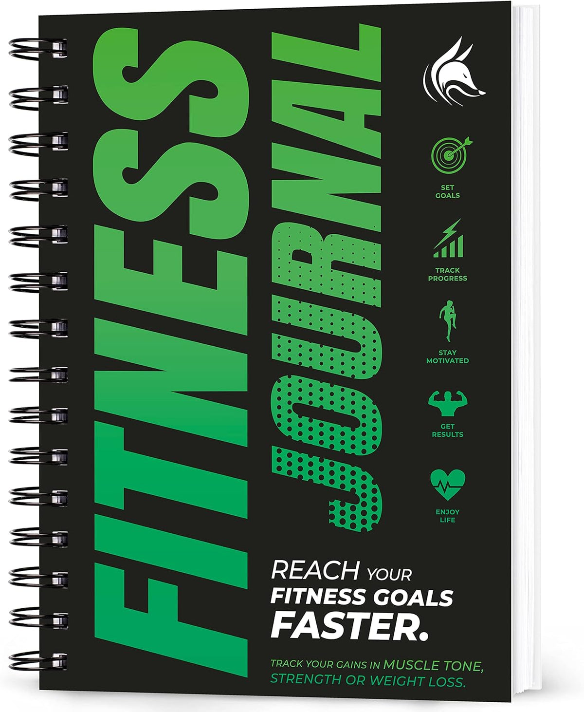 Fitness Journal Bundle, Workout Log Planner 2 Pink & Dark Purple | A5 daily fitness notepad, Spiral bound cover, Thick pages, For women and men, training, weight loss, gym, lifting, diet - view 4