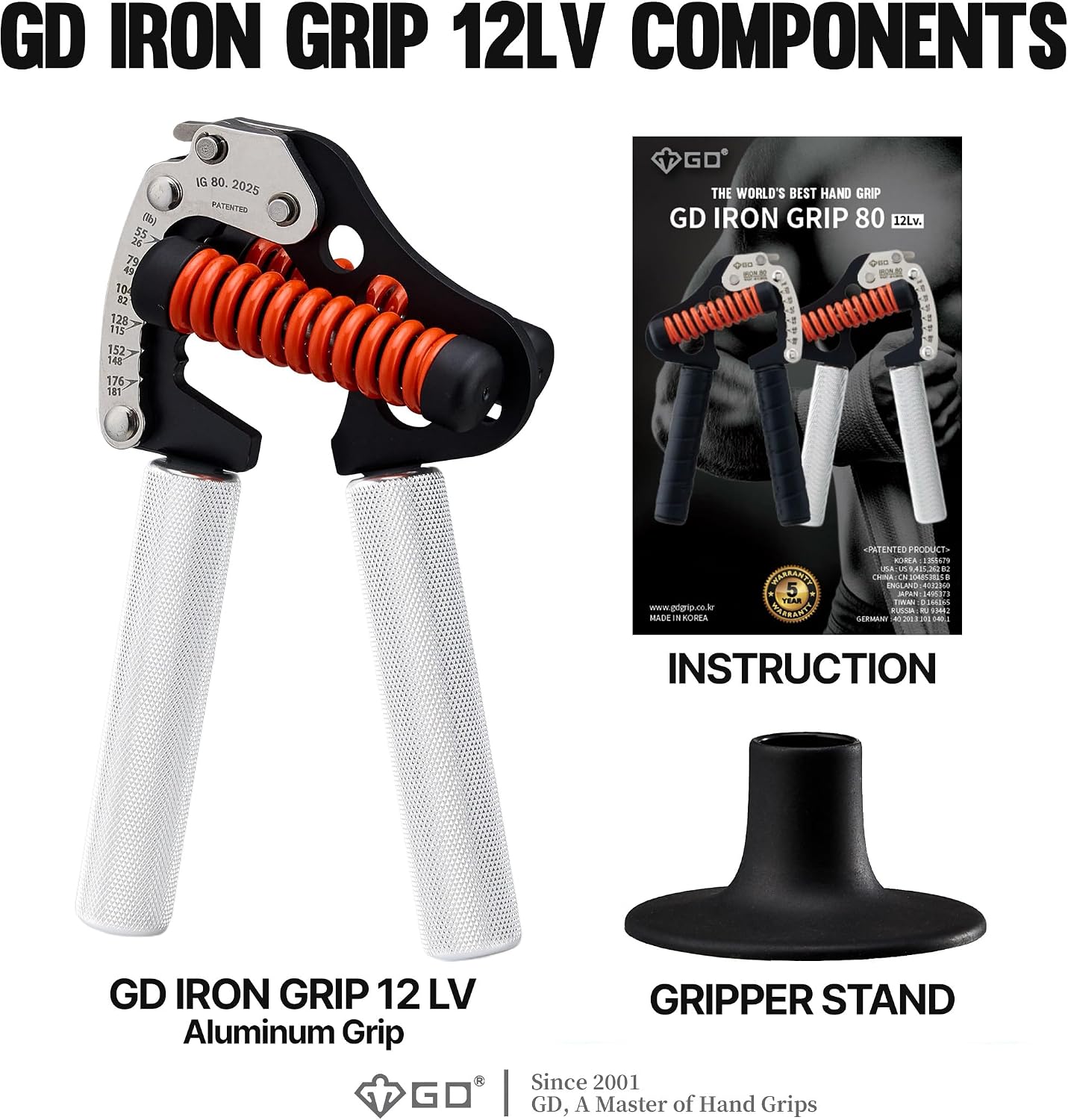 IRON GRIP Grip Strength Trainer Hand Gripper Forearm Strengthener Metal | Silent durable adjustable hand strengthening device, Hand exerciser squeezers, arm wrestling training equipment, grip trainer - view 8
