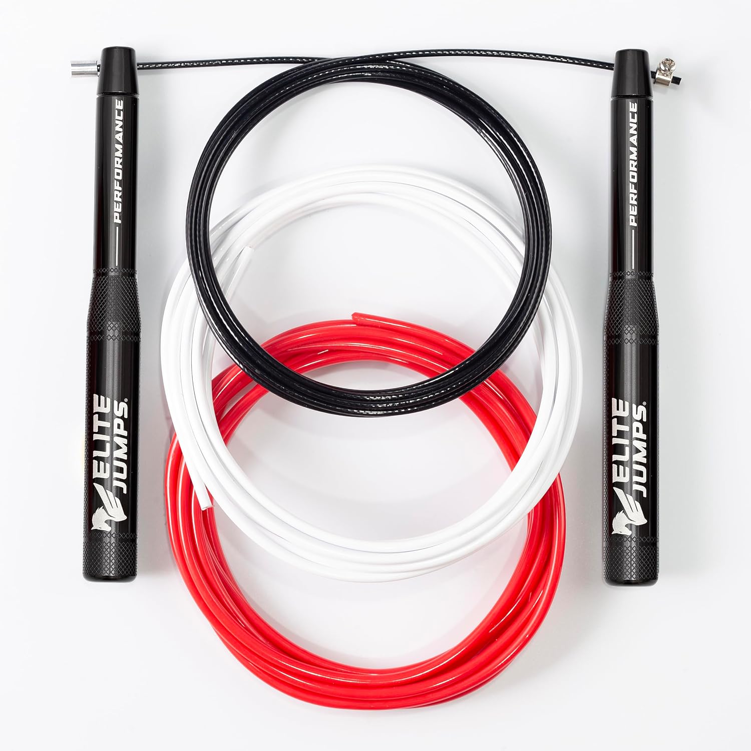 Elite Jumps Sports Performance Speed Jump Rope Bundle | High-performance speed rope. Aluminium 6.5-inch handles. For aerobic exercise and cardio. - view 2