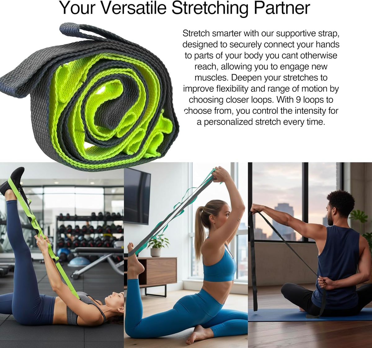 5-in-1 Massage Set, Complete Mobility Kit for Workout Recovery | Deep Tissue Roller for Legs, Spikey Foot Ball, Hamstring Stretch Strap, Quad Roller Stick, Carry Bag - view 4