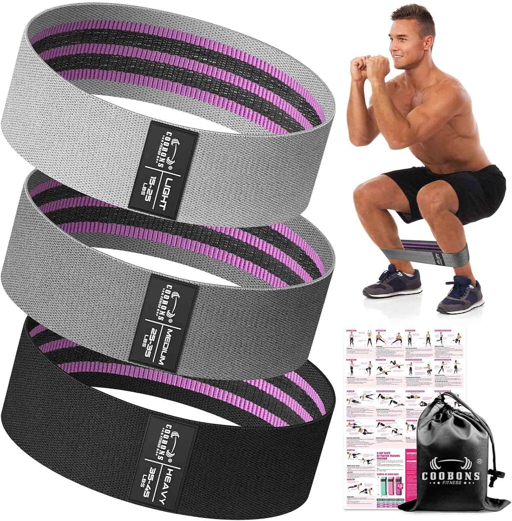 Fabric Resistance Bands for Working Out | Exercise Bands for Women and Men, Booty Bands for Legs and Glute, Yoga, Pilates, Rehab, Fitness and Home Workout - view 5