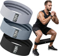 Fabric Resistance Bands for Working Out, 3-Pack for Legs and Glutes | Booty bands for women and men, non-slip grip, 3 resistance levels, for squats, lunges, hip thigh training, glute activation