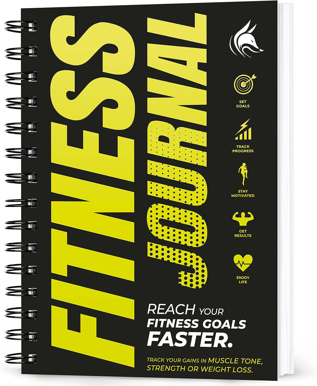 Fitness Journal Bundle, Workout Log Planner 2 Pink & Dark Purple | A5 daily fitness notepad, Spiral bound cover, Thick pages, For women and men, training, weight loss, gym, lifting, diet - view 2