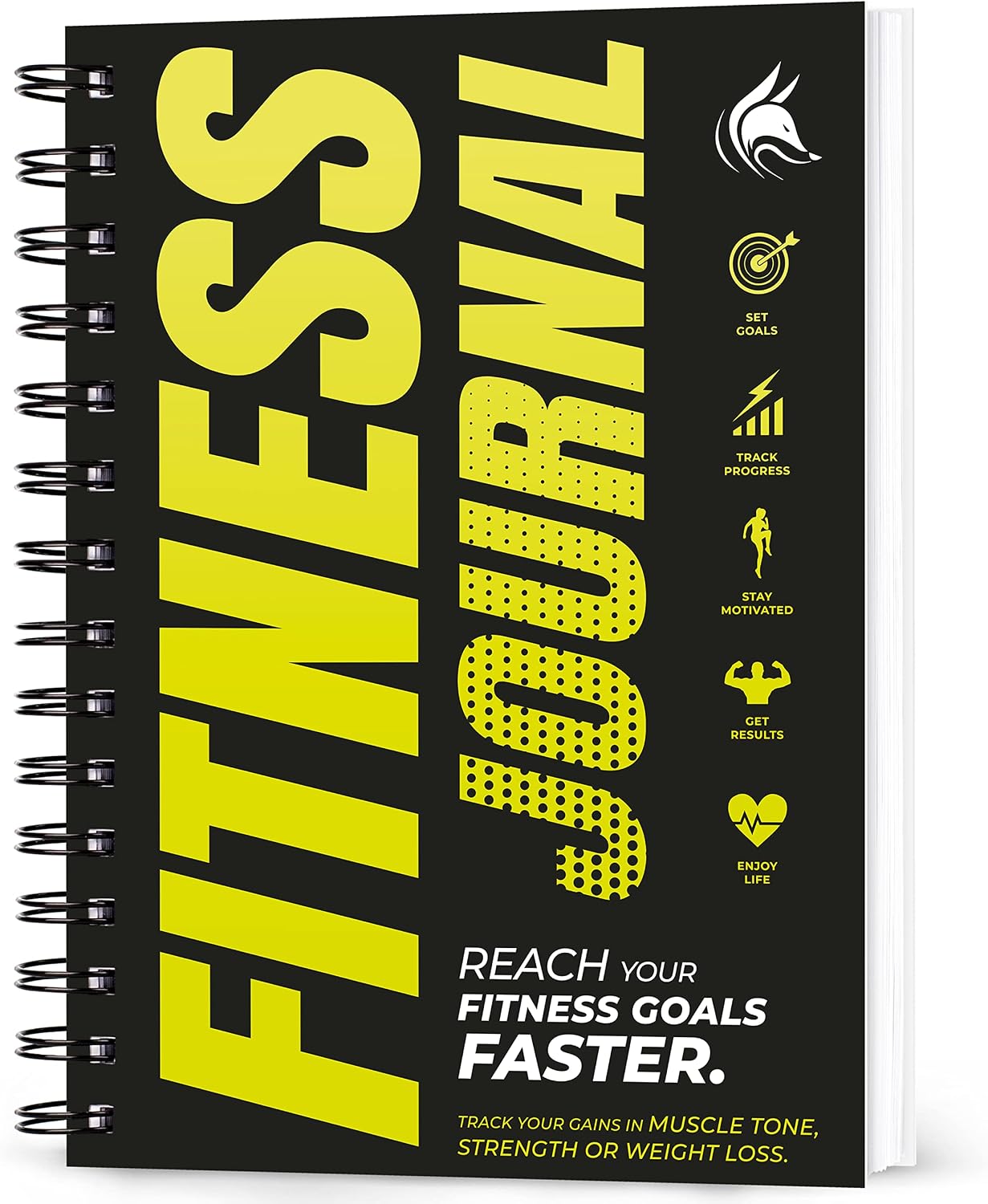 Fitness Journal Bundle, Workout Log Planner 2 Pink & Dark Purple | A5 daily fitness notepad, Spiral bound cover, Thick pages, For women and men, training, weight loss, gym, lifting, diet - view 2