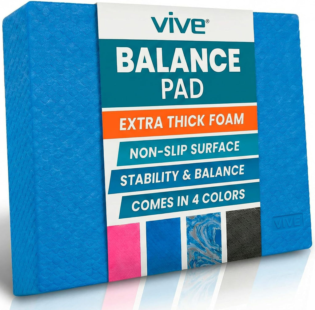 Balance Pad - Foam Large Yoga Mat Trainer for Physical Therapy, Stability Workout, Knee and Ankle Exercise, Strength Training, Rehab - Chair Cushion for Adults, Kids, and Travel