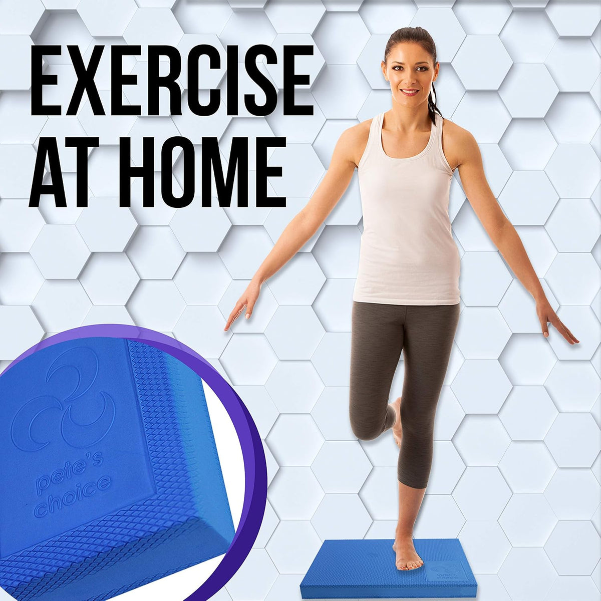 XL foam balance pad - extra large balance pad for physical therapy | rehab & ankle recovery, lower back/knee pain - X large wobble board cushion. FREE strap & BONUS eBook - view 5