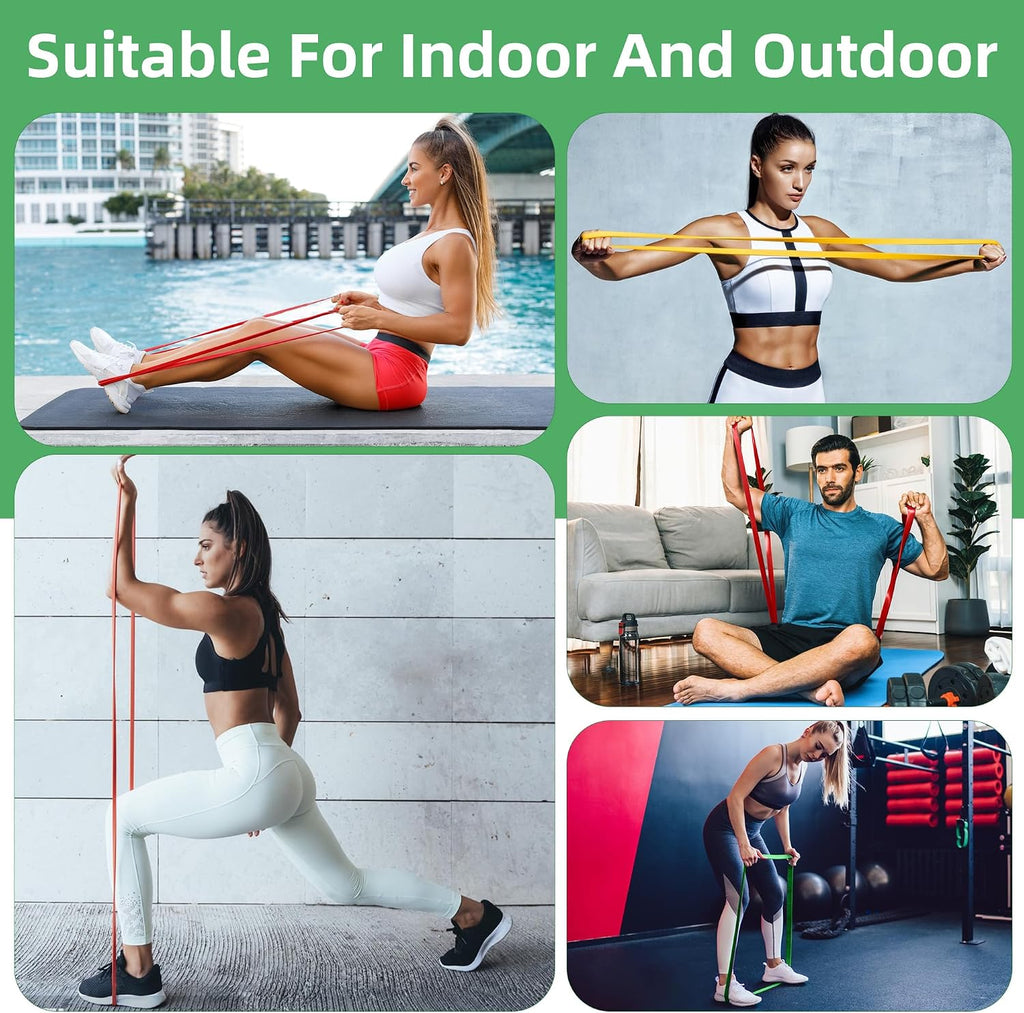 Resistance Bands,Exercise Bands,Workout Bands,Resistance Bands Set for Legs,Pull Up Bands,Stretch Bands for Exercise,Muscle Training, Physical Therapy, Shape Body, Men Women - view 7