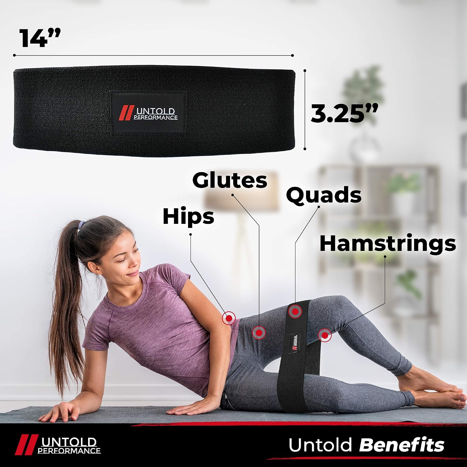 Heavy resistance bands - hip bands for working out, premium exercise bands resistance, durable resistance bands for strength, flexibility & glute workouts - view 3