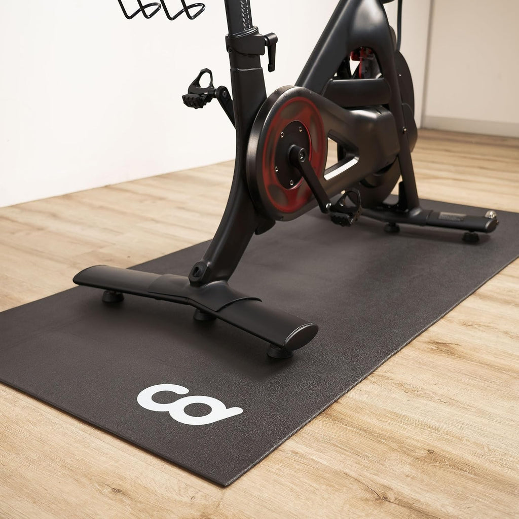 Bike Trainer Floor Mat - Compatible with Indoor Exercise Stationary Bike Treadmill Elliptical Waterproof Gym Flooring Equipment - Indoor Cycle Stepper - Soft 30" x 60" (76 x 153cm) - view 5