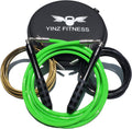 Rope - weighted jump rope set with 3 interchangeable cables, professional handles and premium carrying case, get fit and get lean in 2020 with this home workout bundle