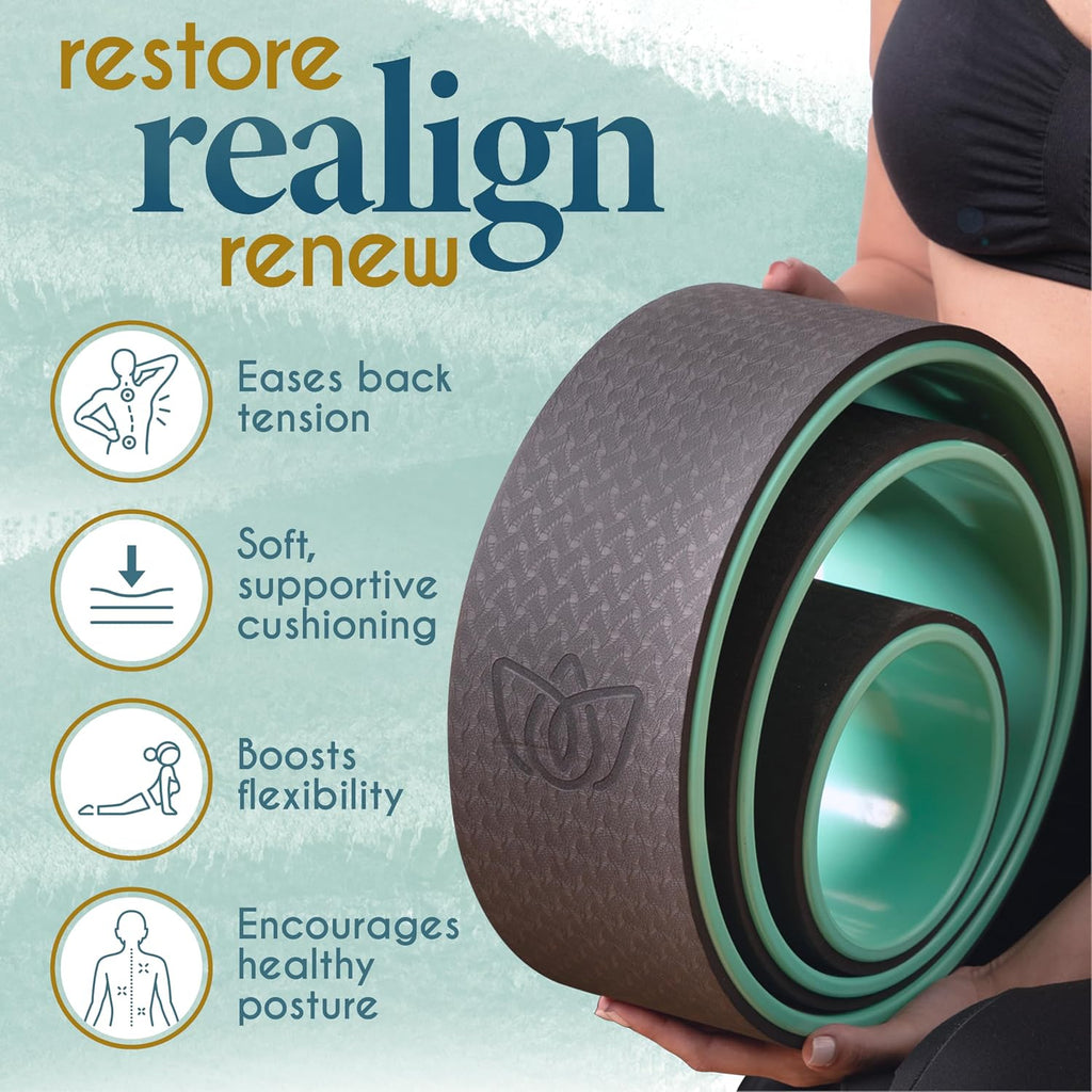 Yoga Wheel 3-Pack Back Roller & Stretcher for Pain Relief - view 3