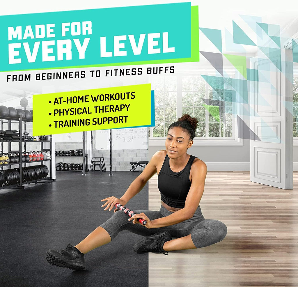 Massage roller stick targets sore, tight leg muscles to prevent cramps and release tension. It's sturdy, lightweight, smooth rolling and thankfully this lifesaver has comfortable handles. Red - view 8