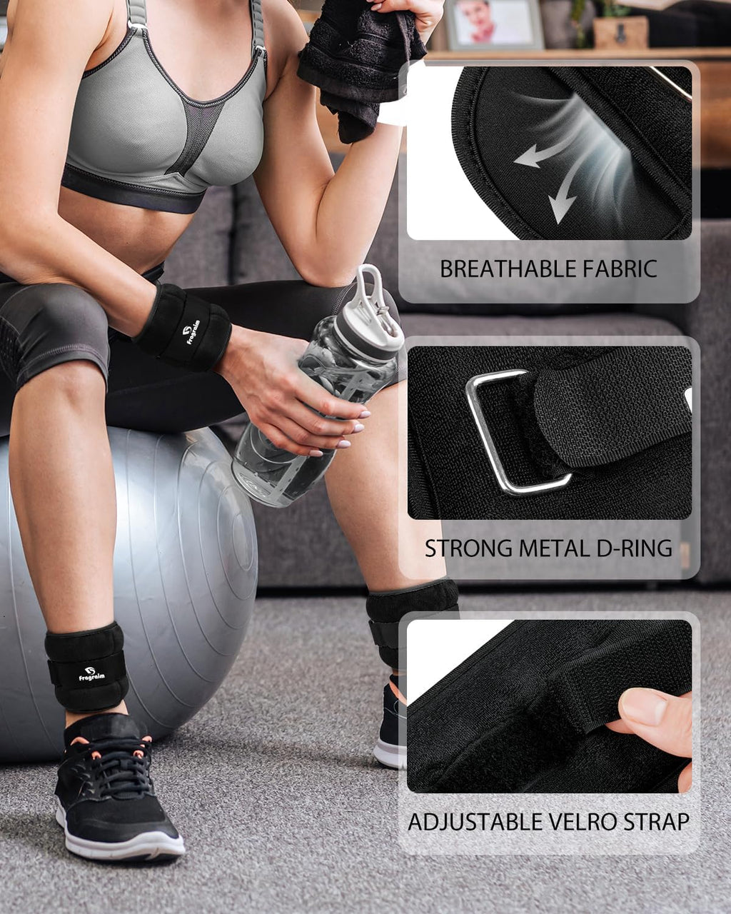Ankle weights, 1/2/3/4/6/8/10 lbs 1 pair wrist leg arm weights for women, kids and men, comfortable and soft, perfect for dancing, running, walking, home fitness, physical therapy - view 4
