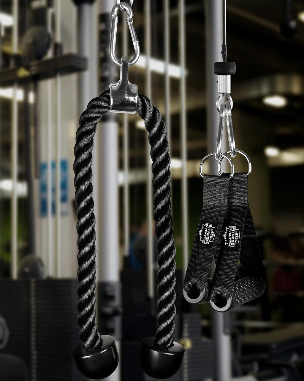 Tricep rope cable attachment, 35" rope pull down attachment, cable attachments for gym, cable handles gym equipment, gym rope pull down, rope attachment for cable machine, gym rope pull down - view 4