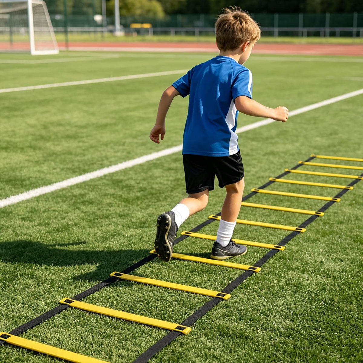 20-Ft Agility Ladder - 12 Rung Speed Training Kit | Adjustable Rungs & Carry Bag. Pro Footwork Gear to Enhance Athletic Performance & Quickness for Soccer, Football & Basketball - view 5