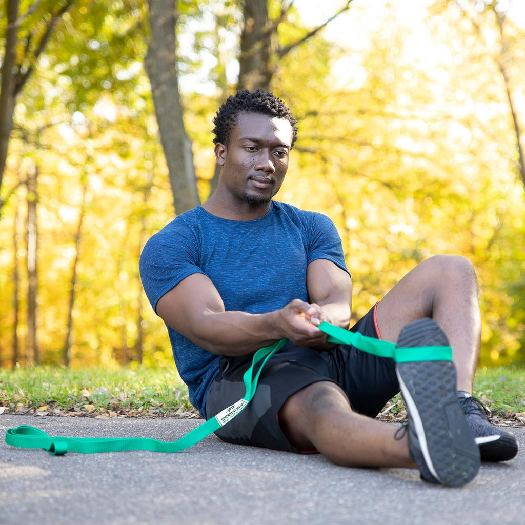OPTP The Original Stretch Out Strap with Exercise Book, USA-Made Yoga Strap | USA-made Stretch Out Strap for flexibility & mobility, physical therapy, yoga stretching strap & knee therapy strap - view 8