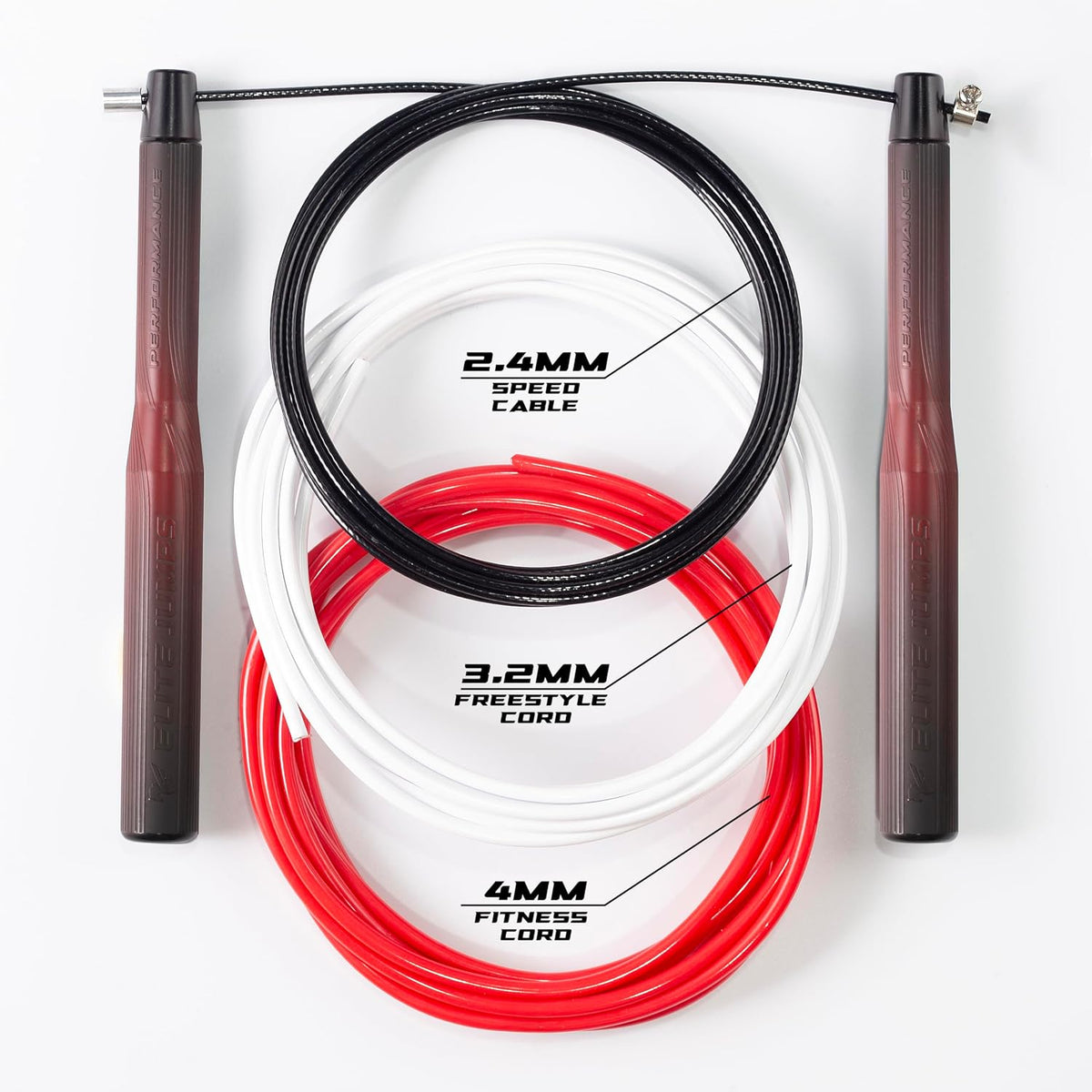 Elite Jumps Sports Performance Speed Jump Rope Bundle | High-performance speed rope. Aluminium 6.5-inch handles. For aerobic exercise and cardio. - view 3