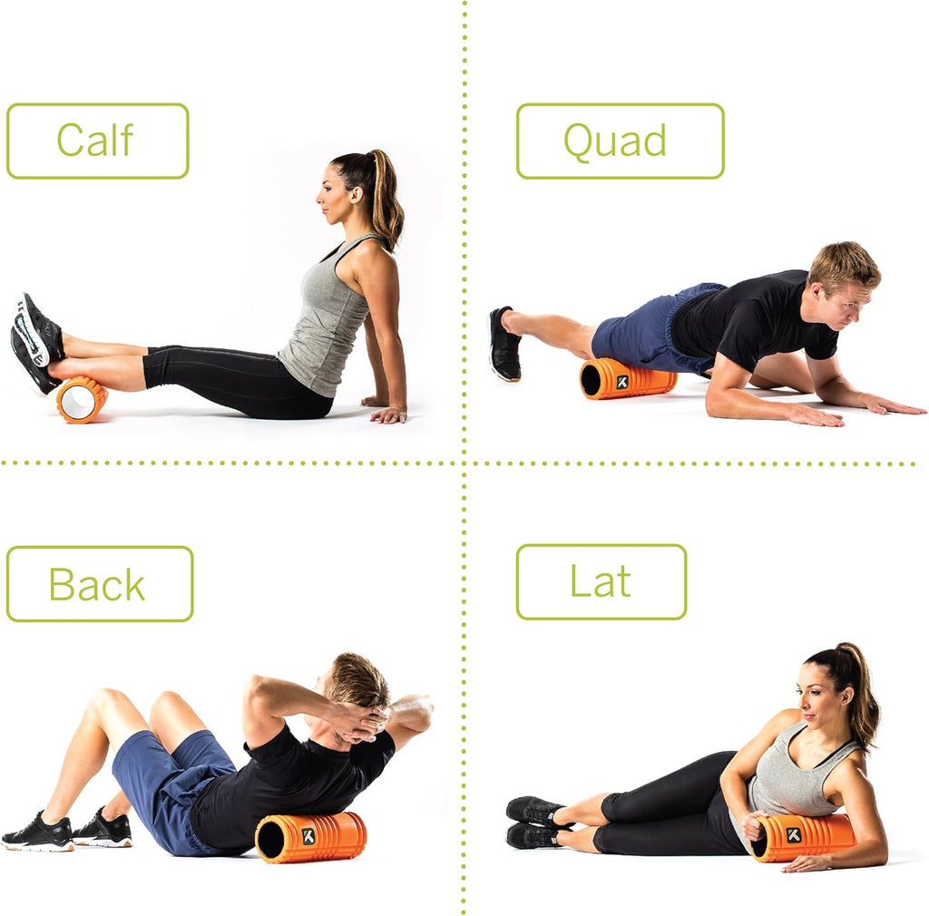 Performance Therapy Grid Foam Roller with Free Online Instructional Videos, Original (13-inch), Orange - view 4
