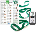 The Original Stretch Out Strap with Exercise Poster, USA Made Top Choice Stretch Out Straps for Physical Therapy, Yoga Stretching Strap or Knee Therapy Strap