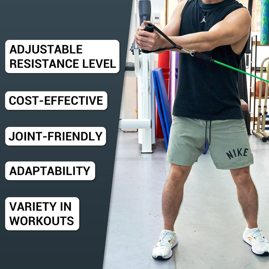 Resistance bands with handle set - for men and women, workout bands for strength exercise, with handles, door anchor & ankle straps, for rehab, yoga and fitness - view 4