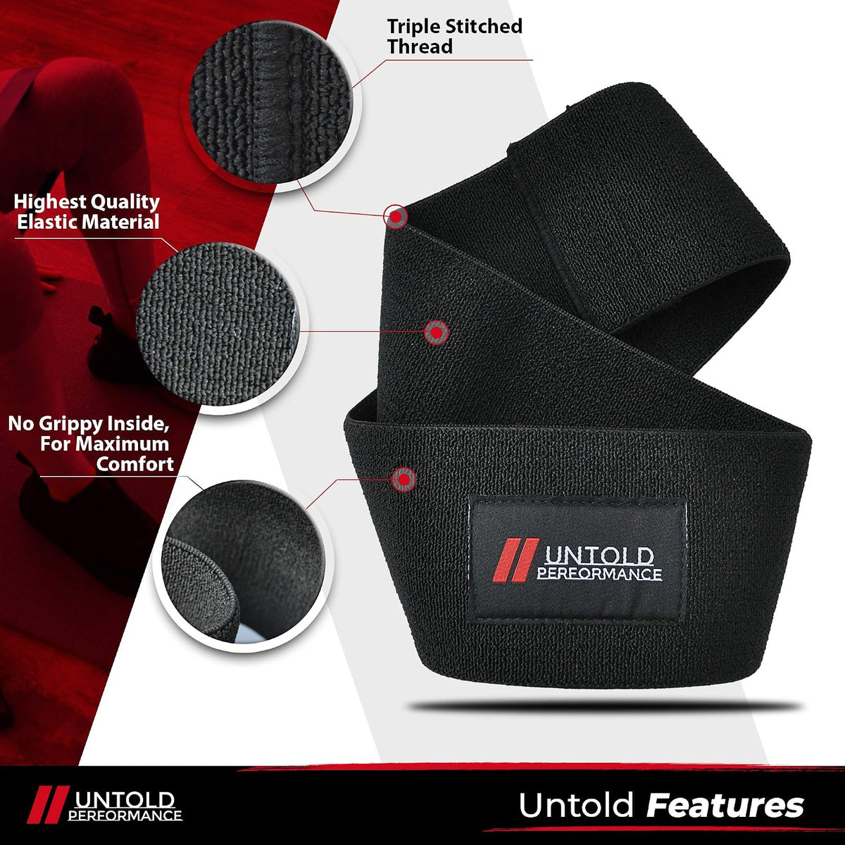 Heavy resistance bands - hip bands for working out, premium exercise bands resistance, durable resistance bands for strength, flexibility & glute workouts - view 2