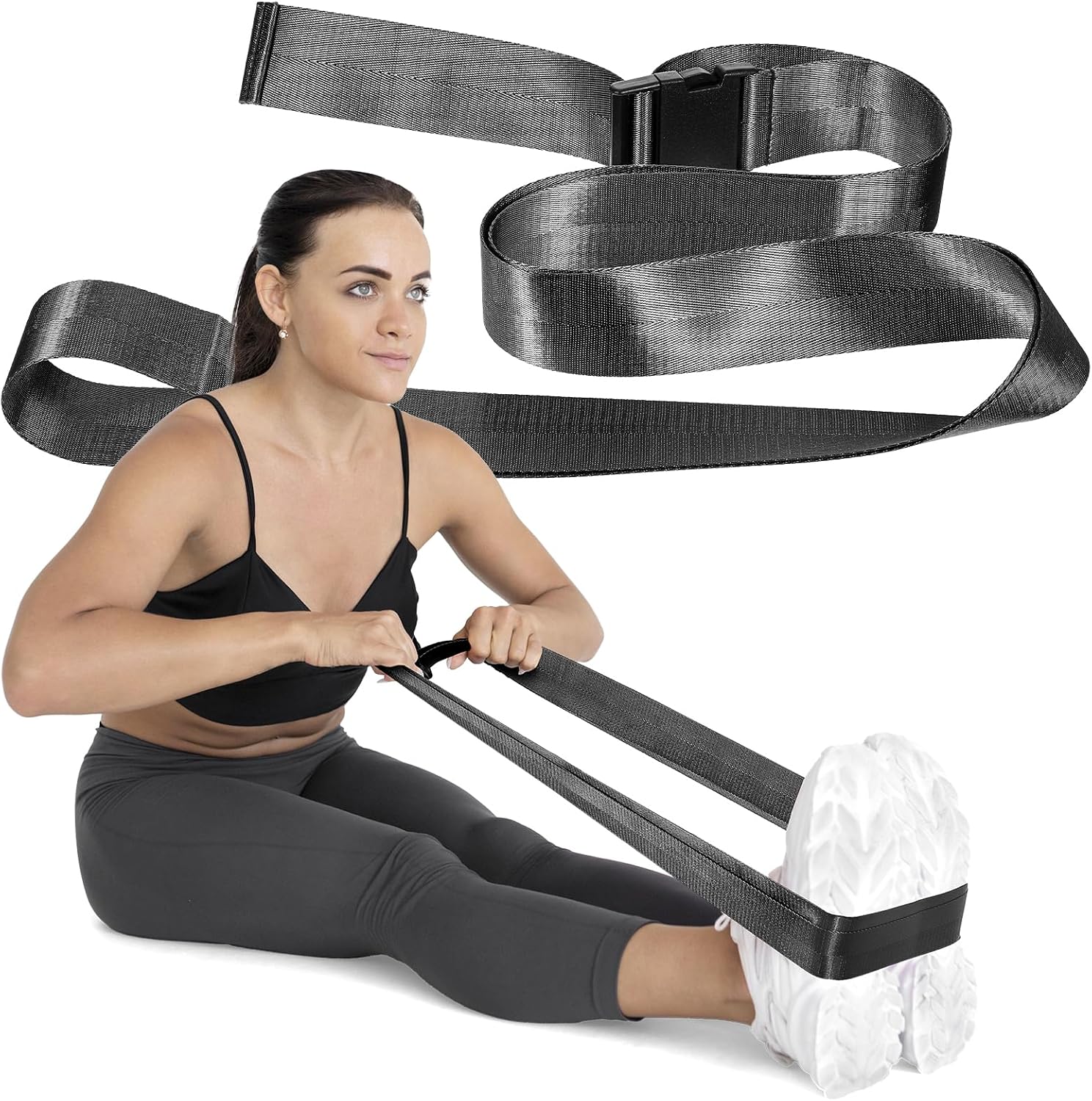 Physical Therapy Strap, Extremity Mobilization Belt, Manual Traction Strap, Adjustable Stretch Straps for Stretching Yoga Leg Shoulder Exercise - view 8