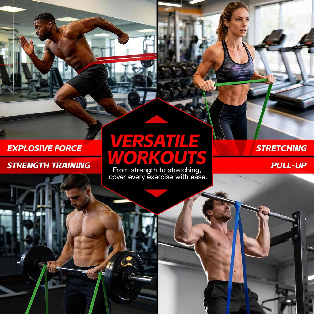 Pull up bands, resistance bands set, exercise workout bands for men & women, ideal for body stretching, physical therapy and muscle training - view 6