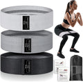Resistance Bands for Working Out: 3-Set Professional Exercise Bands for Pilates, Yoga, Home Gym, Booty, Leg Training | Heavy/Medium/Light Fabric Loops for Women Men