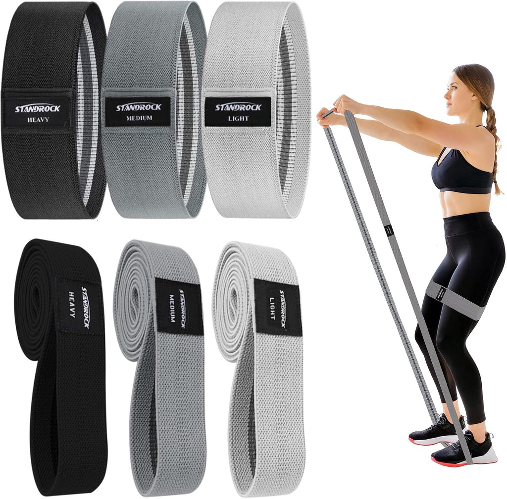 Fabric Resistance Bands for Working Out, 3 and 4 Levels Booty Bands Long Resistance Bands for Women and Men | Elastic Bands for Exercise Bands Resistance Workout Bands Resistance - view 6