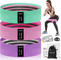 Non-Slip Fabric Resistance Bands for Working Out 3 Levels | Loop Exercise Bands for Booty Leg Butt Glute Hip, Elastic Stretch Workout Bands for Women Men Home Gym Fitness Yoga Pilates