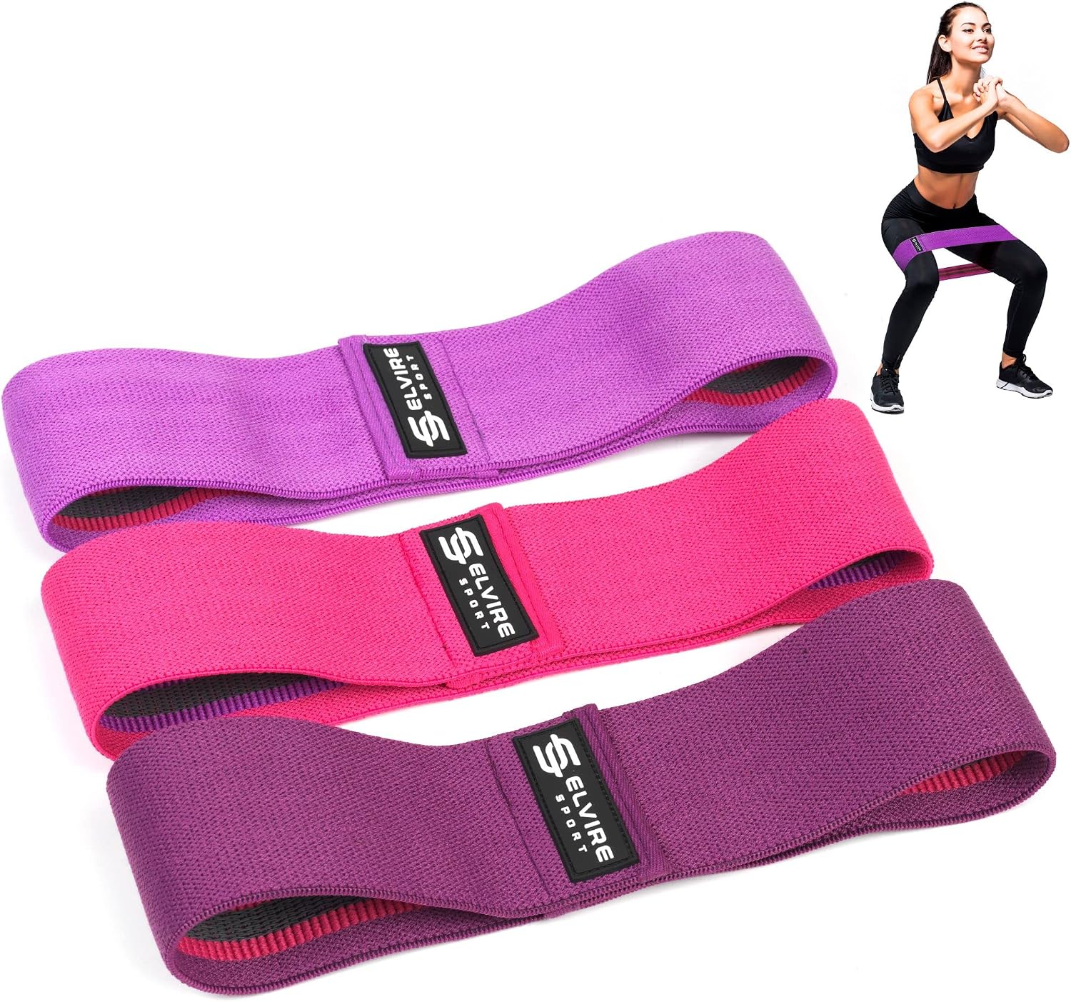 Fabric resistance bands for working out | exercise bands resistance bands set of 3 | booty bands for women workout bands resistance loops | leg bands for working out glute bands, squat bands