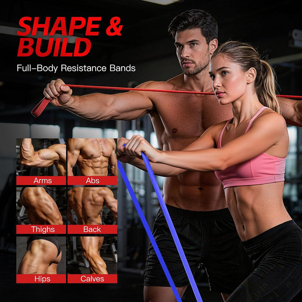 Pull up bands, resistance bands set, exercise workout bands for men & women, ideal for body stretching, physical therapy and muscle training - view 5