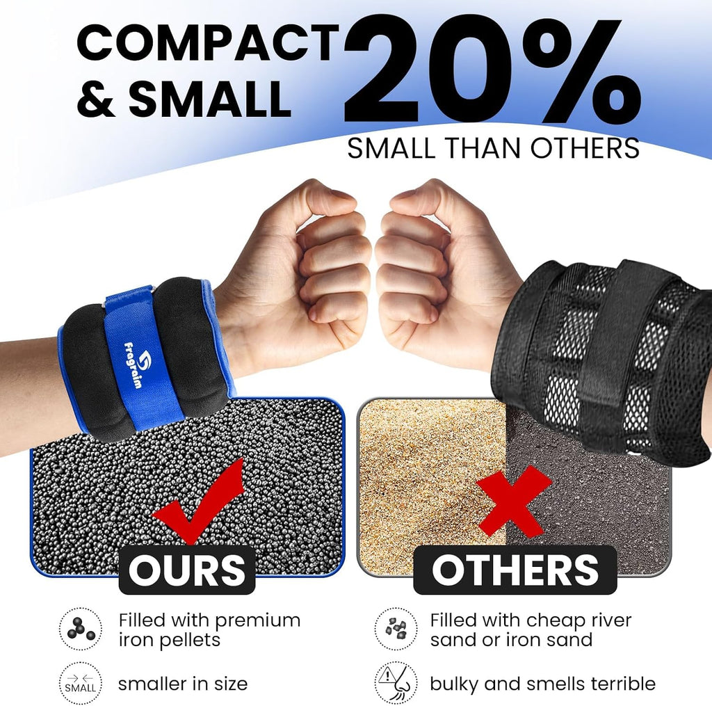 Ankle weights for women, men and kids - 1/2/3/4/6/8/10/12/15/20 lbs 1 pair strength training wrist/leg/arm weight with adjustable strap for jogging, gymnastics, aerobics, home fitness, physical therapy - view 2