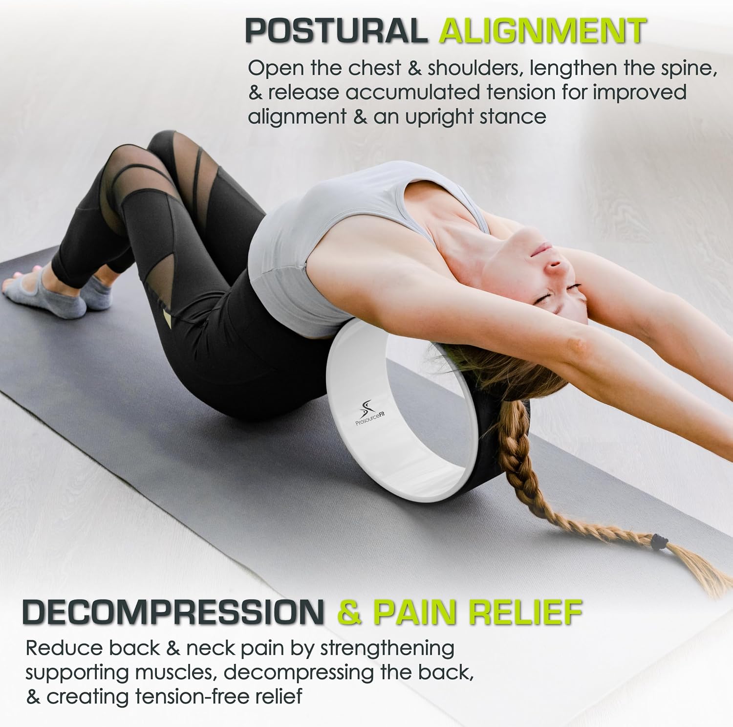 Yoga wheel prop 12" for improving yoga poses, backbends, flexibility, balance, stretching, relaxation - view 4