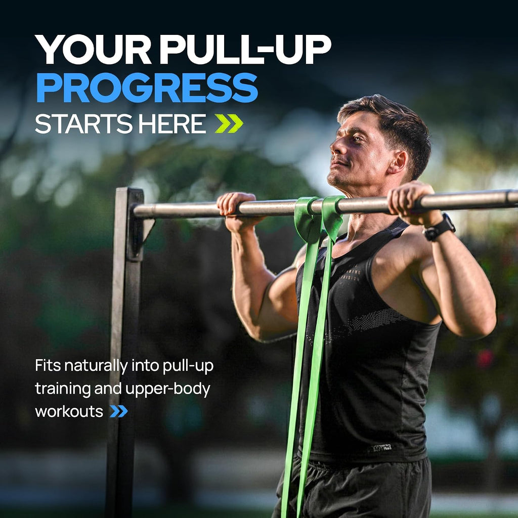 Pull Up Assistance Resistance Bands - Long Loop Power Bands for Men and Women - Strength Power Flexibility Training at Home & Gym - Ebooks & Workout Chart Included - view 2