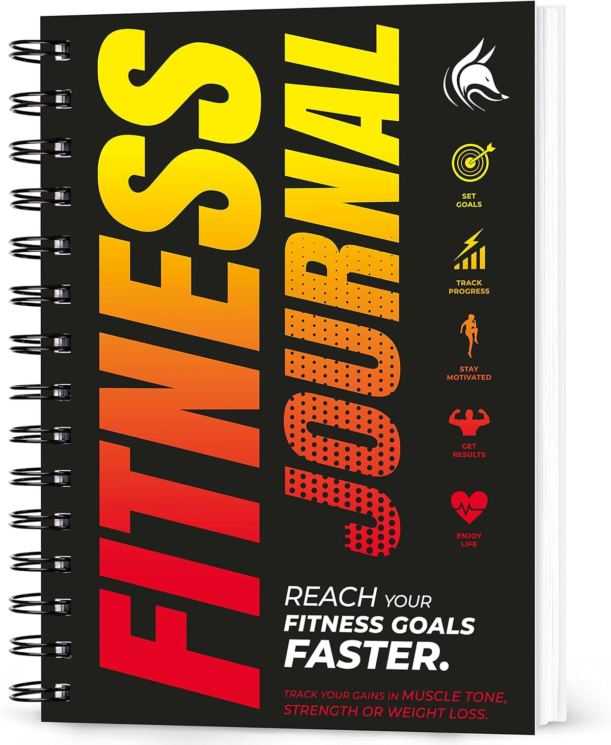 Fitness Journal Bundle, Workout Log Planner 2 Pink & Dark Purple | A5 daily fitness notepad, Spiral bound cover, Thick pages, For women and men, training, weight loss, gym, lifting, diet - view 7