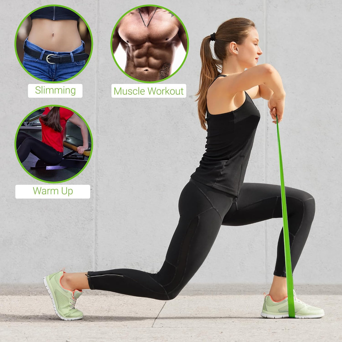Resistance Bands Set – 5 Levels Loop Exercise Bands for Men & Women, Elastic Workout Bands for Home Gym, Training, Yoga & Fitness, Carry Bag Included - view 2